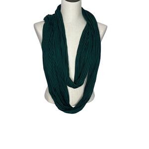 Gap hunter green & black striped infinity scarf